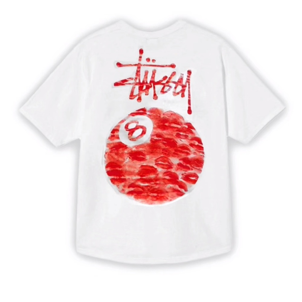 White and Red Graphic T-Shirt